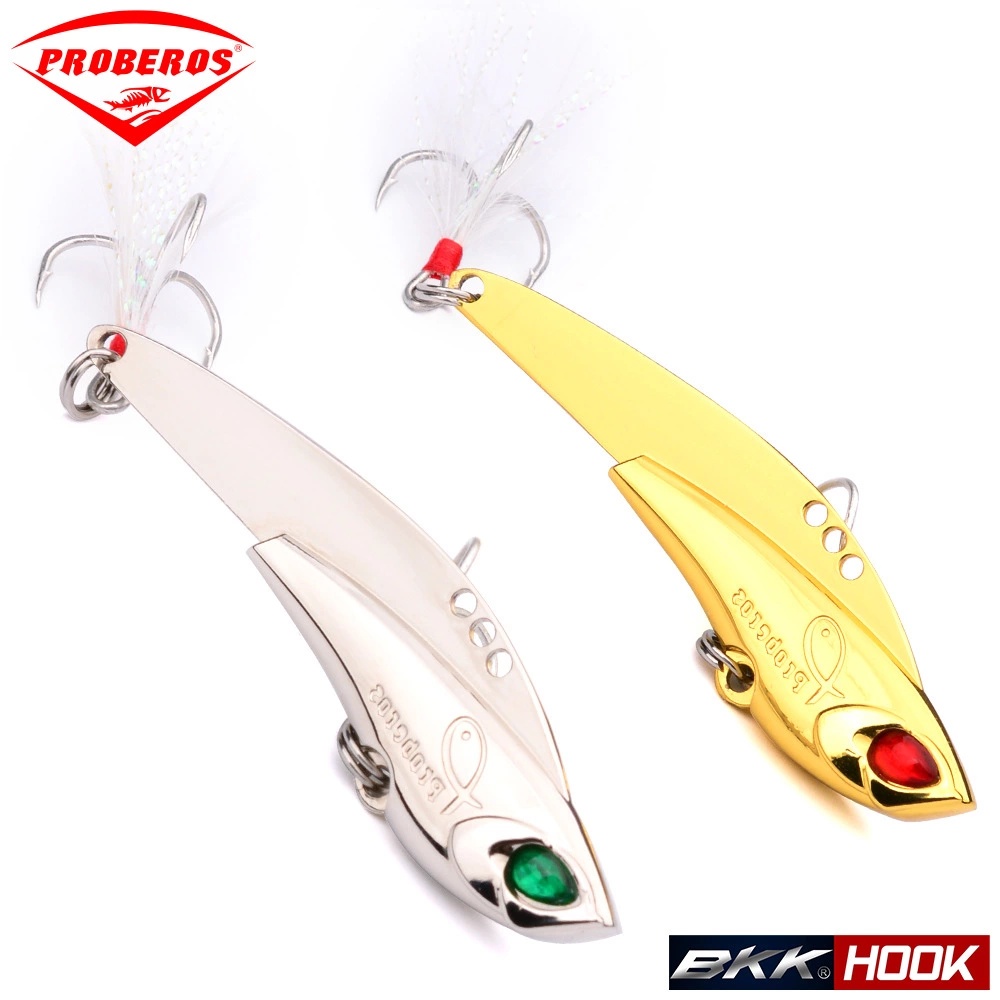 1-2วัน(รวดเร็วทันใจ)  PROBEROS เลื่อมปลาบิน สีเงิน/สีทอง พร้อมเบ็ดสามทาง 11g/ 16g/ 23g【Arise168】