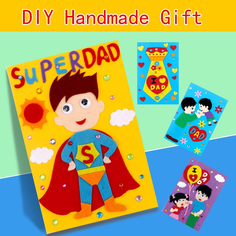 ของเล่นเด็ก ของขวัญวันพ่อ DIY ​ชุดการ์ดอวยพร แฮนด์เมด ของเล่นเสริมการศึกษา สําหรับเด็กอนุบาล