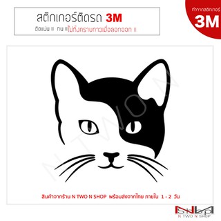 สติ๊กเกอร์ติดรถยนต์ (3M) CAT ขนาด 13.5x13 cm ไม่ทิ้งคราบกาวเมื่อลอกออก