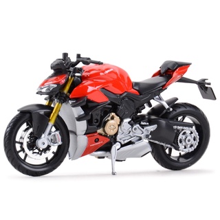 โมเดลรถจักรยานยนต์ Maisto 1:18 Ducati Super Naked V4 S Static Die Cast Vehicles ของเล่นสําหรับเด็ก