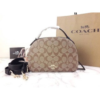 COACH SERENA SATCHEL IN SIGNATURE CANVAS (COACH 1591) 🔻SIZE : 8 1/4" (L) x 5 3/4" (H) x 2 1/2" (W) 🔻COLOR : KHAKI/BLACK