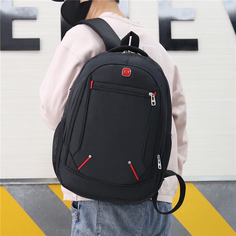 กระเป๋าเป้สีดำผู้ชาย แฟชั่น Backpack M29