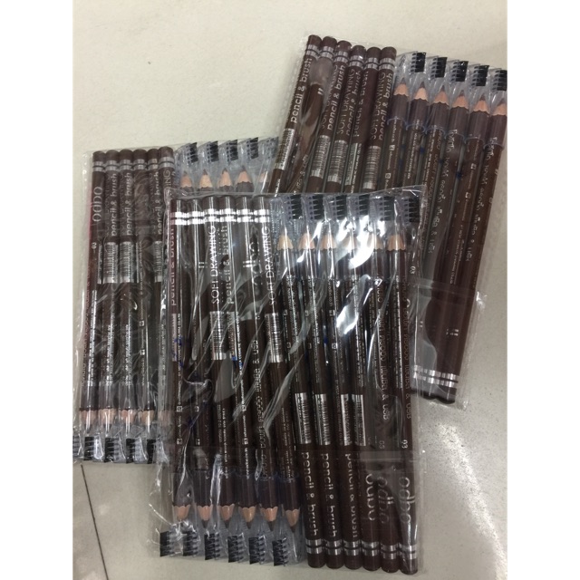 (12ชิ้น) OD760 ดินสอเขียนคิ้วหัวแปรงodbo