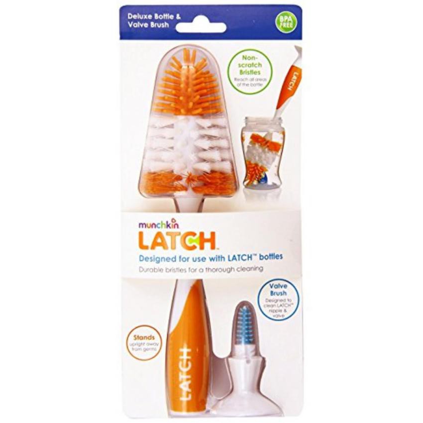 Munchkin : MNK43545 แปรงล้างขวดนม LATCH Deluxe Bottle & Valve Brush