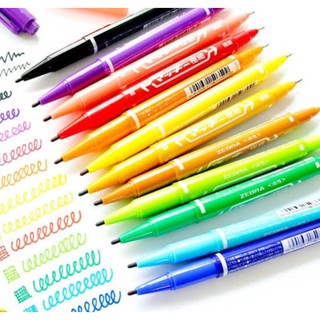 ZEBRA ปากกามาร์คเกอร์ 2 หัว MO-120MC  Permanent Marker Pen