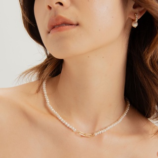 Gails NFK066 Gold Link Pearl Necklace