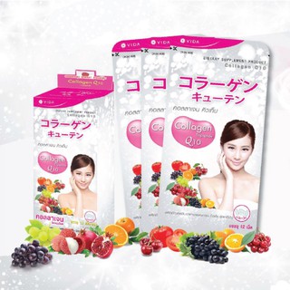 🍒#ยกกล่อง3ซอง#คอลาเจนQ10 วิด้า Vida Collagen Q10 ซองละ12 เม็ด มี3ซองต่อกล่อง 🍒