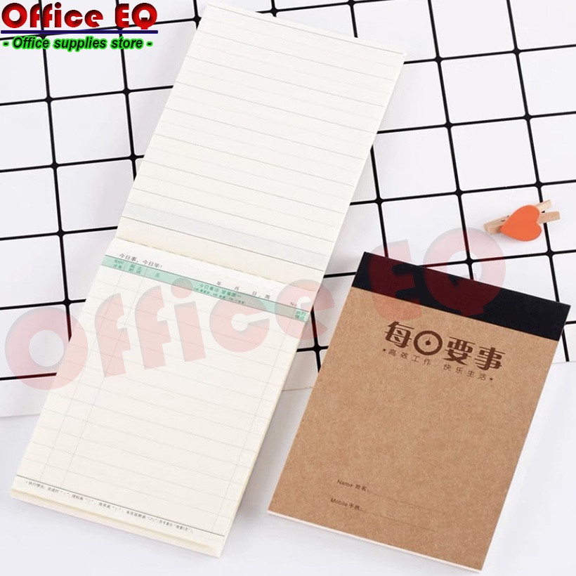 สมุดโน้ต สมุดบันทึก สมุดจดบันทึก กระดาษจดบันทึก แบบพกพา สมุดฉีก มีเส้น สมุดบันทึก ขนาด A6 สมุดมีเส้น