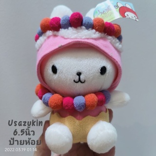 #ตุ๊กตา #กระต่าย #Usazukin #ใส่ #hood #ป้ายห้อย #Amuse #ขนสวย #ขนาด6.5นิ้ว #ถอดฮู้ดได้ #ชุดสวย #ลิขสิทธิ์แท้ #สภาพ98%