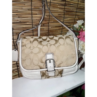 กระเป๋าสะพาย Coach แท้ 8”สีขาว