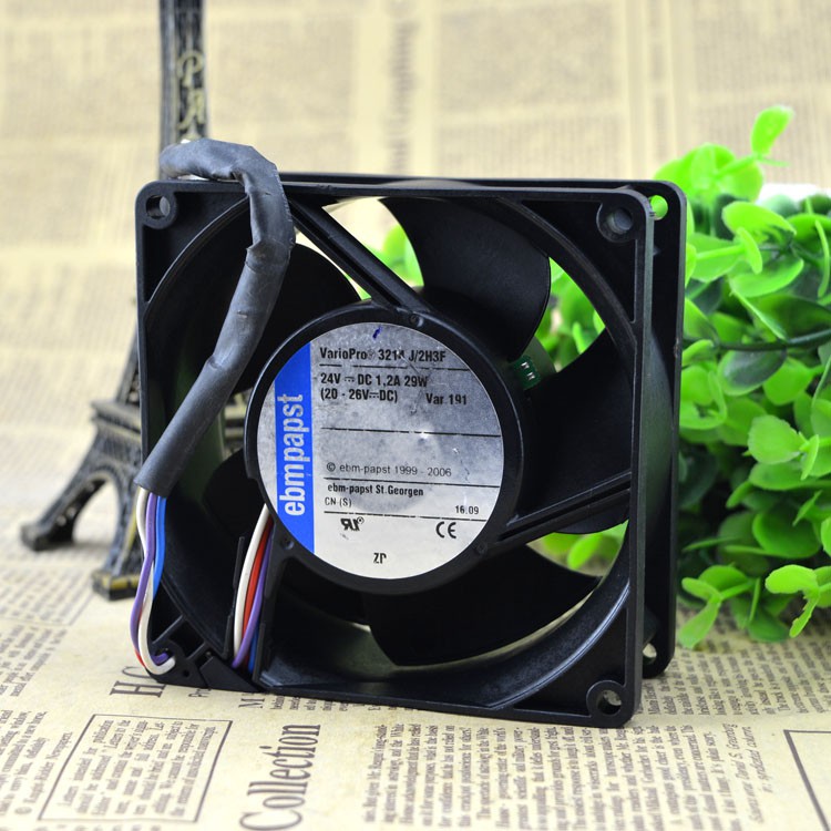 เยอรมัน EPAPST 9038 9 ซม.บอลคู่ 24V1.2A 29W พัดลมอินเวอร์เตอร์ 3214J 2H3F
