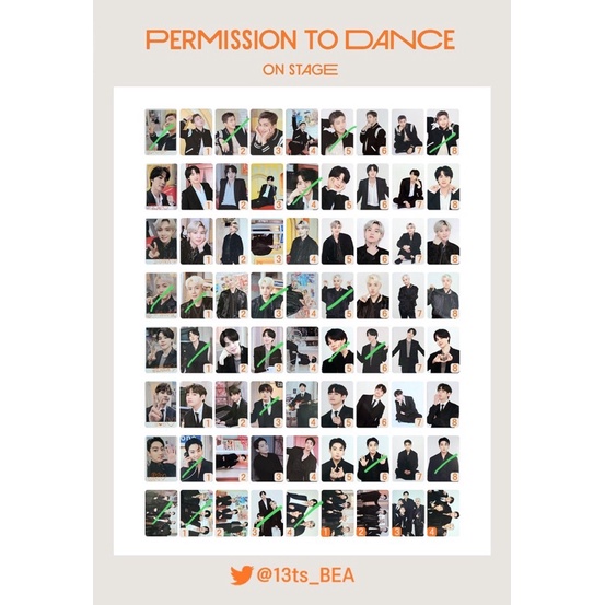 BTS PTD มินิโฟโต้การ์ด