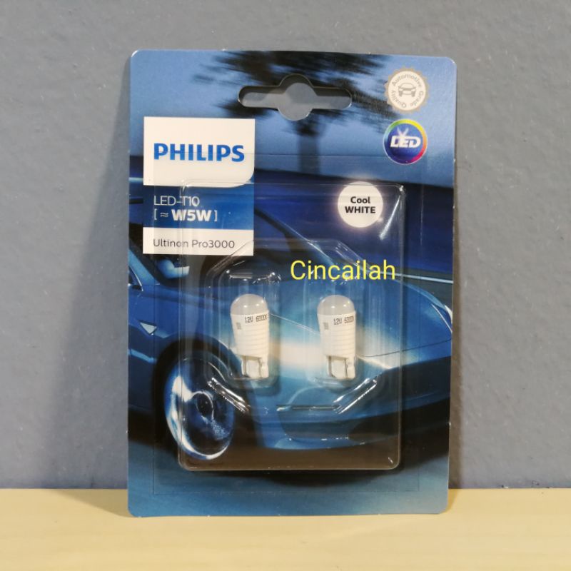 Philips Ultinon Pro3000 T10 LED W5W 6000K (สีขาว) หลอดไฟ