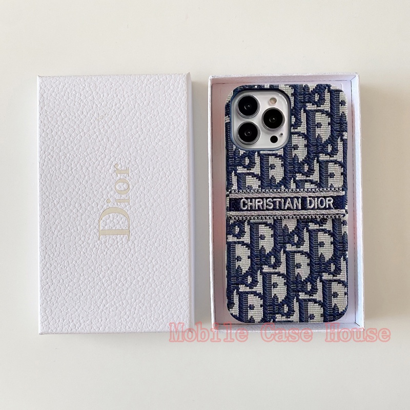 [พร้อมกล่อง] เย็บปักถักร้อยผ้าปลอก iphone 16promax 16pro 16 15promax 15pro 14promax13 pro Max สําหรับ iphone 11 pro Max ปลอก 12 pro Max 11 X 7 8 plus XR Xs Max โทรศัพท์แข็ง