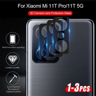 Xiaomi Mi11T 1-3 ชิ้น 3D โค้ง กระจกนิรภัย ป้องกันเลนส์กล้อง สําหรับ Xiaomi Mi 11T Pro 5G กล้อง แหวนป้องกันกันชน