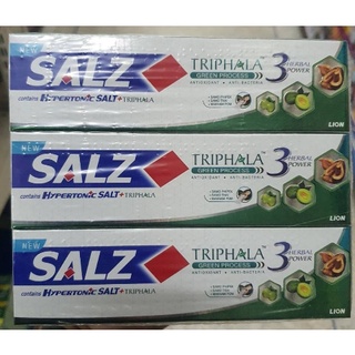 SALZ  ยาสีฟัน ซอลส์  ตรีผลา กรีน โพรเซส 3 พลังสมุนไพร  แพ็คสุดคุ้ม 6 หลอด x 90 กรัม