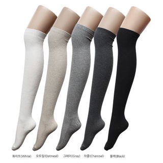 ถุงเท้ายาวเหนือเข่า สีพื้น ถุงเท้าผู้หญิง NOLINE OVERKNEE SOCKS L35122 - Love Green