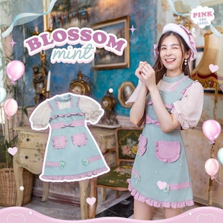 Blossom Mint : Pink The Label มินิเดรสสีมิ้นท์ ดีเทลน่าร้ากก