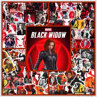 100 ชิ้น / ชุด ❉ สติกเกอร์ Widow Series A สีดํา ❉ สติกเกอร์แฟชั่น ลายซูเปอร์ฮีโร่ Marvel Scarlett Johansson กันน้ํา DIY