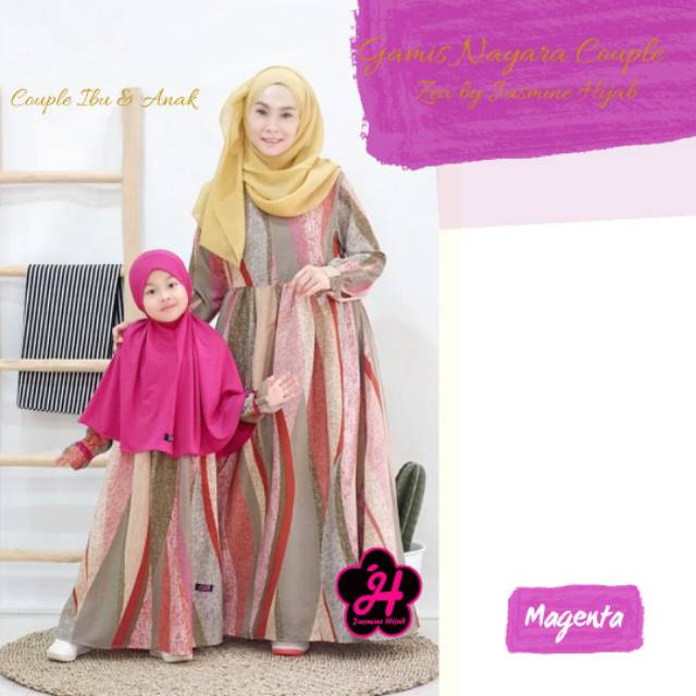 Gamis Couple Mom & Kids Moslem Zea โดย Jasmine Hijab