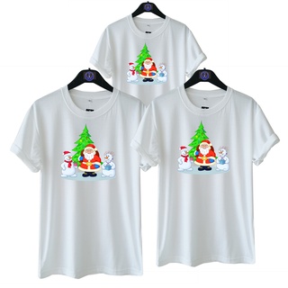 เสื้อยืดผ้าฝ้ายพิมพ์ลาย เสื้อยืด ลายคริสต์มาส MERRY CHRISTMAS SANTA 1 C NATALAN สําหรับผู้ชาย และผู้หญิง