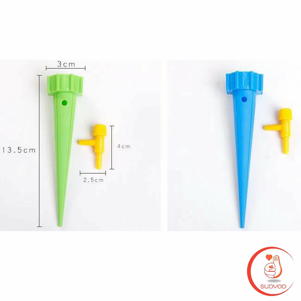 หัวกรวยรดน้ำต้นไม้ เครื่องรดน้ำต้นไม้อัตโนมัติ พร้อมกับวาล์วควบคุมหยดน้ำ  ราคา 1 ชิ้น Self Watering Set - รูปที่ 5