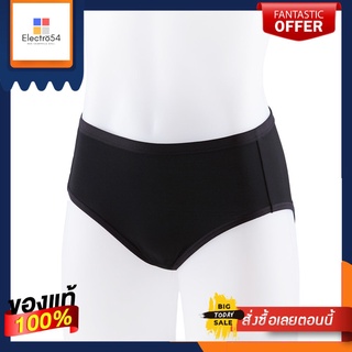 กางเกงชั้นในสตรีผ้าไมโครไฟเบอร์ทรงครึ่งตัวสีดำ ไซส์ LWOMEN PANTY MICROFIBER BLACK COLOR SIZE L