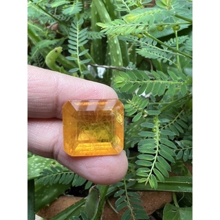 Lab made corundum synthetic yellow sapphire