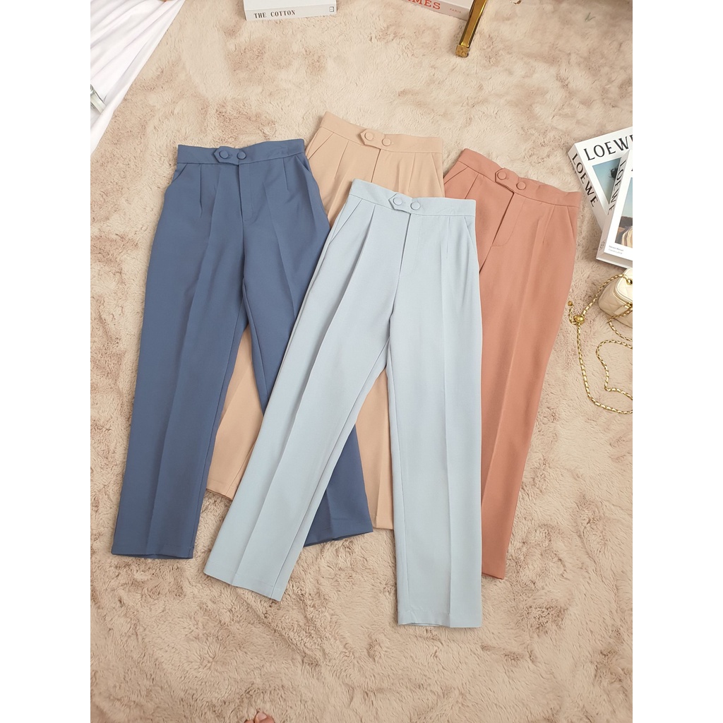 Cottoncandy​ poppy​ korea​ pants​ กางเกงขายาว ผ้าพรีเมียม T-Shirtnista (CT4A)