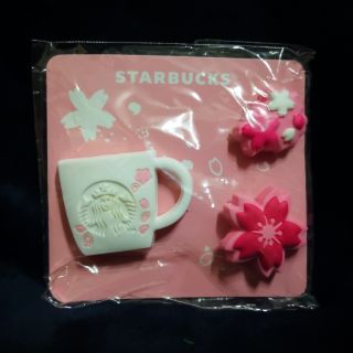 NEW 2015 Starbucks Taiwan Pink Sakura / Cherry Blossom Magnet Set