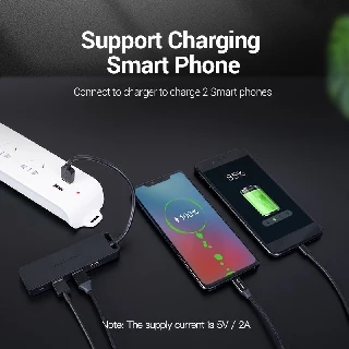 Vention ฮับ 5Gbps USB 3.0 4 พอร์ต ความเร็วสูง สําหรับเครื่องพิมพ์ แล็ปท็อป PC Xbox PS5 Surport Charging