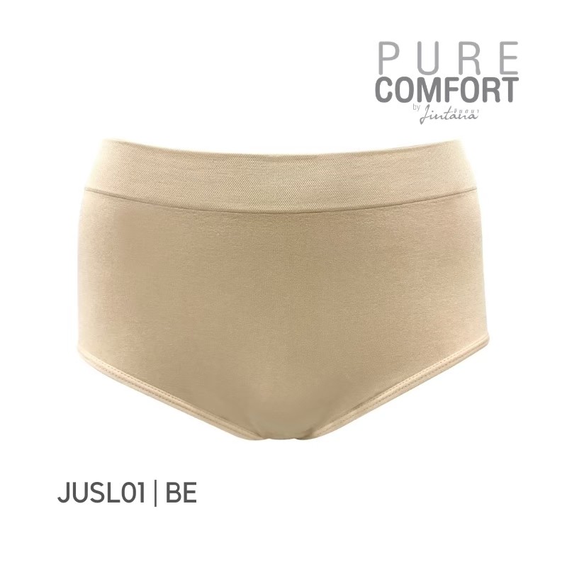 Jintana กางเกงชั้นใน จินตนา รุ่น Pure Comfort  รหัส JUSL01BE สีเบจ กางเกงในผ้าทอ ยืดหยุ่น นุ่ม กางเกงในใส่สบาย