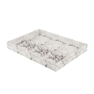 Other tableware TRAY PVC 25X35CM KAN LEATHER MARBLE L Tableware Kitchen equipment อุปกรณ์บนโต๊ะอาหารอื่นๆ ถาด PVC KAN LE