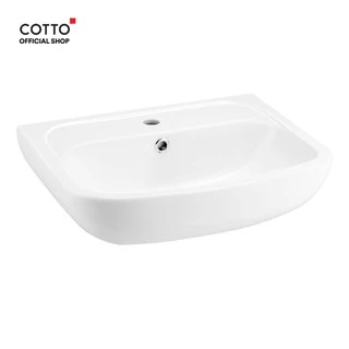 COTTO อ่างล้างหน้าแบบแขวนผนัง รุ่น C0141 BRIO + ขาตั้งอ่างล้างหน้า รุ่น C4241 สีขาว
