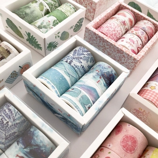 Kawaii Washi เทปสติ๊กเกอร์ลายเห็ดสําหรับตกแต่งสมุดไดอารี่อุปกรณ์เครื่องเขียน