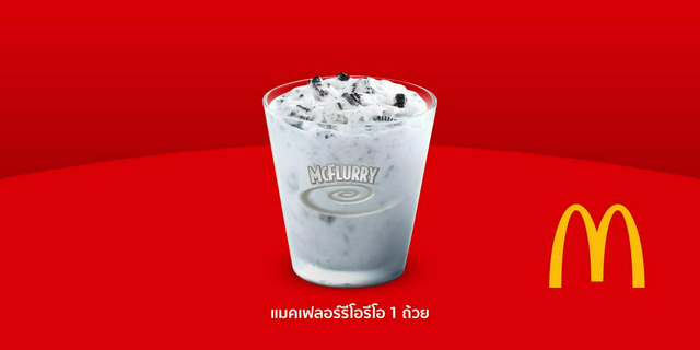 McDonald's แมคเฟลอร์รีโอรีโอ 1 ถ้วย [ShopeePay] ส่วนลด ฿5