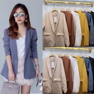 พร้อมส่ง!!W#เสื้อสูท#เสื้อคลุมทำงาน#เสื้อสูทผู้หญิง#Blazer มี6สี#yudan