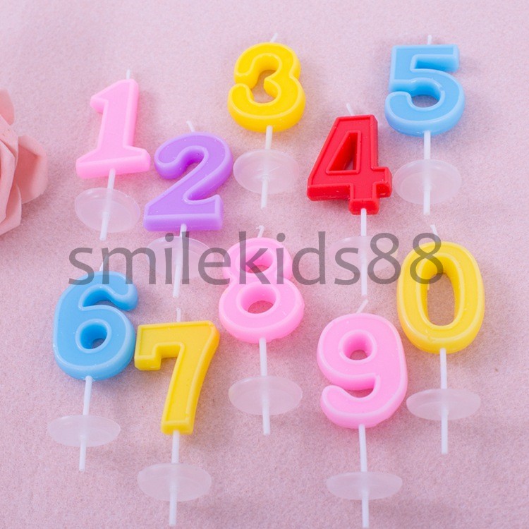 พร้อมส่ง เทียนตัวเลข เทียนวันเกิด 0-9