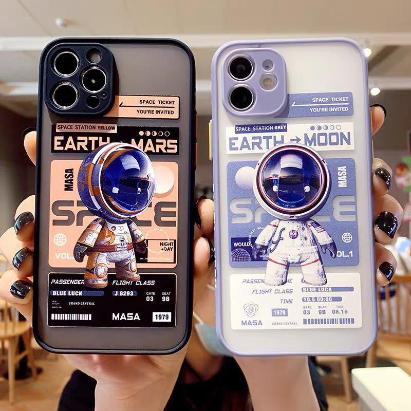 Fuze ตัวอักษร SoftCase นักบินอวกาศ Planet Iphone 6,7/8,6+/6s+,7+/8+,X Xs Max 11 Pro Max 12 Pro Max 1