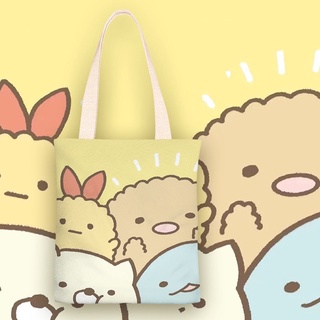 Sumikko Gurashi กระเป๋าสะพายไหล่ ผ้าแคนวาส ลายการ์ตูน Sumikko Gurashi แบบเรียบง่าย สําหรับผู้หญิง และนักเรียน