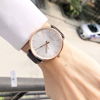 ⌚️⌚️ Calvin Klein  Ck watch. 40 mm  สายหนังน้ำตาลหล่อมาก ป้ายคิงค่ะ