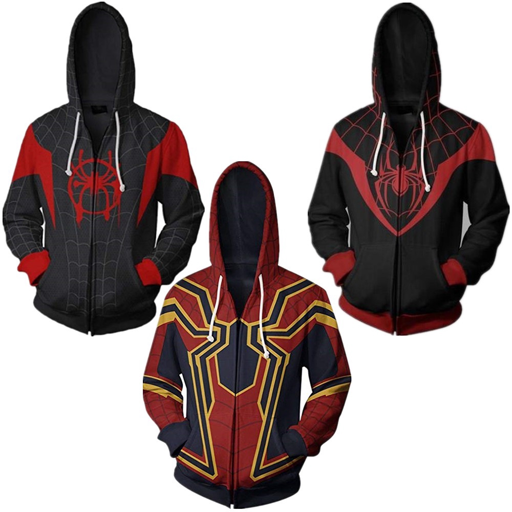 Spider-Man Hoodie เสื้อกันหนาวแฟชั่น unisex เหมาะสำหรับทุกโอกาส