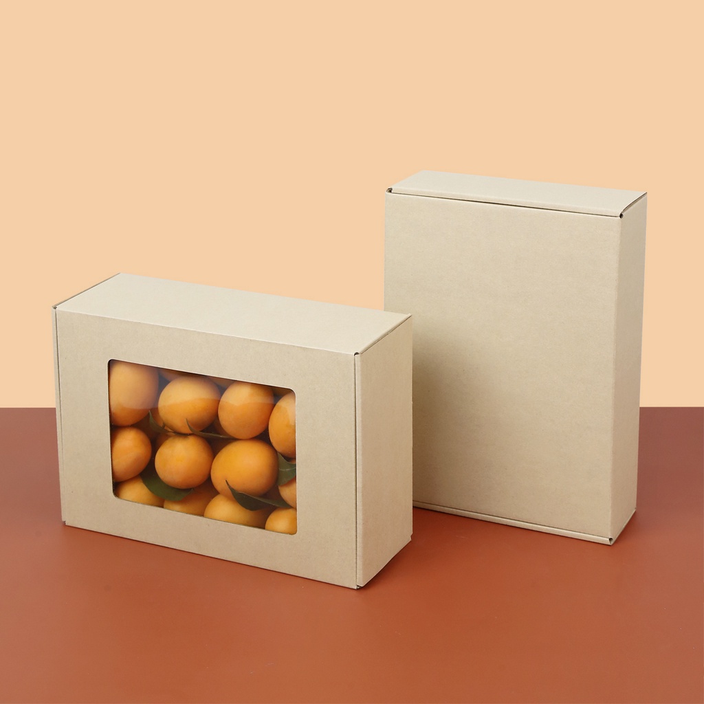 Boxjourney กล่องลูกฟูกพรีเมี่ยม มีหน้าต่าง 15x25x12ซม. (20 ใบ/แพค)