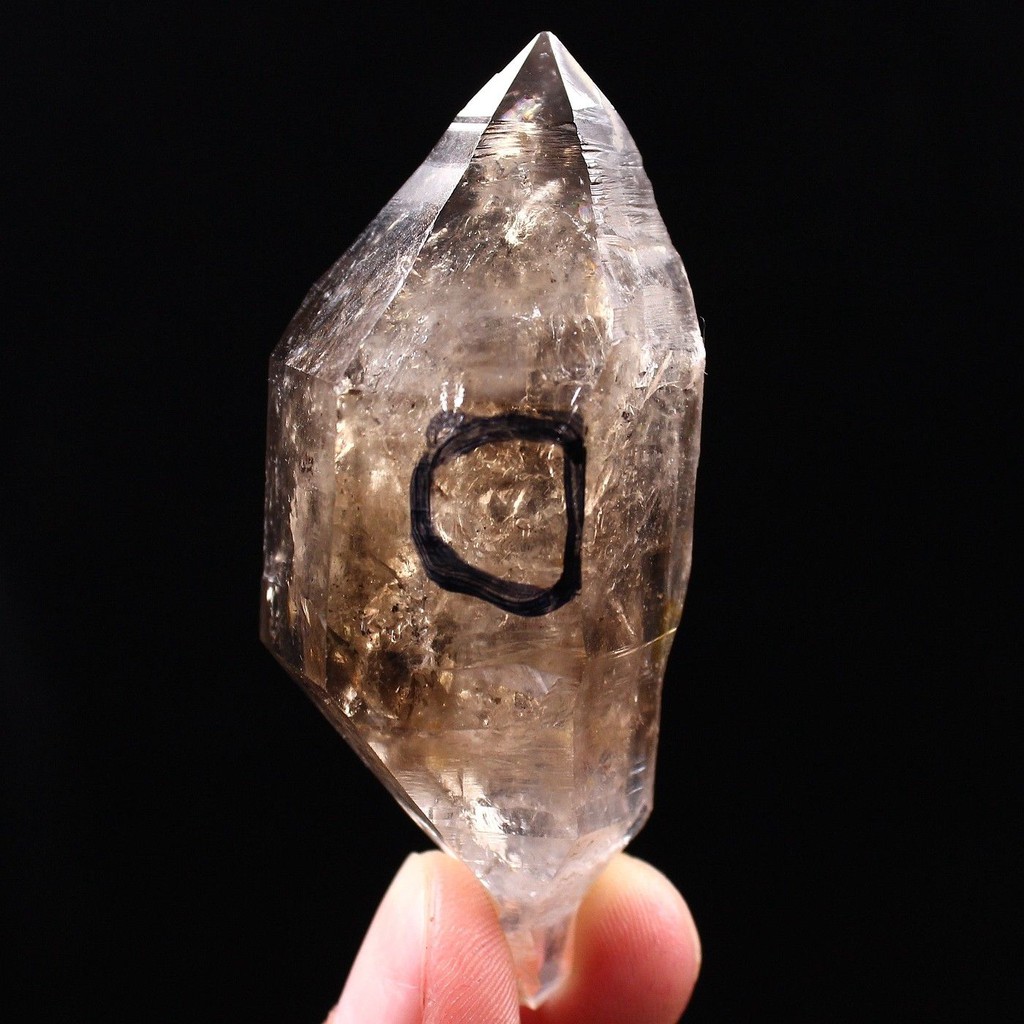 NATURAL HAVE MOVING Water Sand Bubble Enhydro Quartz Crystal Point