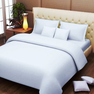 SET 4-IN-1 300T P เซ็ตผ้าปูที่นอน สีขาว 300 เส้นด้าย (ผ้าปูที่นอน+2 ปลอกหมอน+ผ้านวม+ปลอกผ้านวม)Bed Sheet Set Plain 300 T