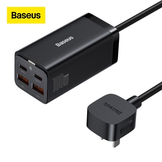 Baseus ที่ชาร์จเร็ว 100W GaN3 Pro 2USB+2USB-C 20V/5A Type-C สําหรับแล็ปท็อป AFC PD หัวชาร์จเร็ว หัวชาร์จ