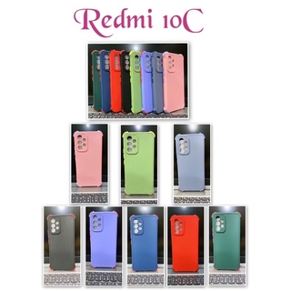 Redmi 10C🥰พร้อมส่งใน🇳🇱🥰เคสTPUนิ่มสีพื้นปุ่มสีคลุมกล้องกันกระแทก For Redmi 10C