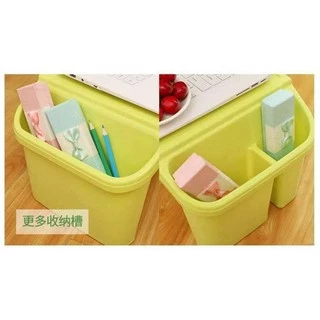 โต๊ะพลาสติก3ช่อง สำหรับเด็กเล็กและเด็กโต โต๊ะเขียนหนังสือ พร้อมช่องเก็บของ (คละสีคละลาย มี2ขนาด)