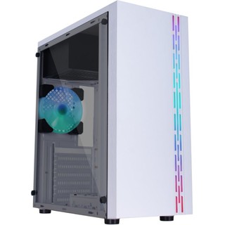 VENUZ ATX ( Computer เคสคอม )  Case VC 1918AW (White) with RGB LED สวยๆๆ สีขาว