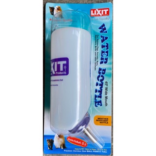 ขวดน้ำสุญญากาศปากกว้าง Lixit ขนาด 16 OZ. แขวนกรง made in USA